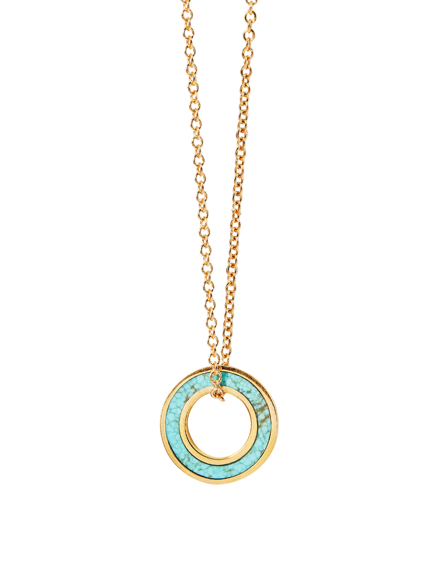 Orbit turquoise pendant necklace